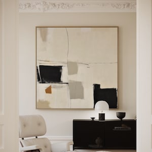Stampa artistica astratta contemporanea, decorazione in stile Japandi, arte stampabile, poster minimalista moderno DOWNLOAD IMMEDIATO Decorazione murale stampabile