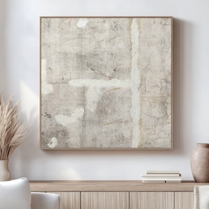 Stampa d'arte astratta contemporanea, stampabile in beige tenue, poster minimalista moderno e neutro, DOWNLOAD IMMEDIATO, decorazione da parete stampabile