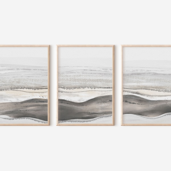 Grey Beige Wall Art Etsy