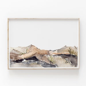 Impresión de montañas, arte de paisaje DESCARGA INSTANTÁNEA Decoración de pared imprimible