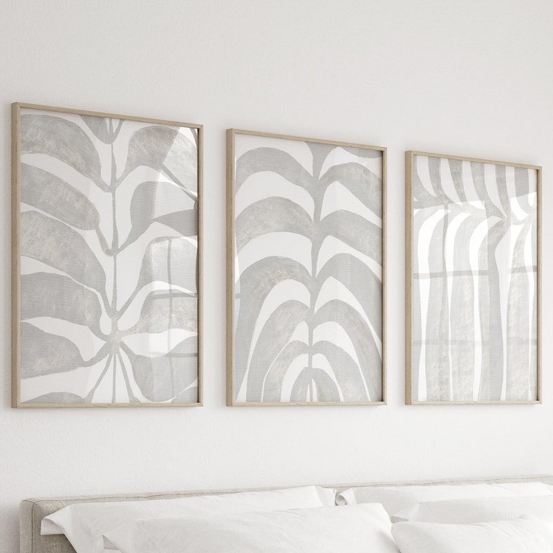 Grey White Wall Art - Etsy