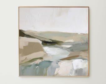 Abstract Landscape Print, Neutral Beige Abstract Painting, Modern Decor INSTANT DOWNLOAD Printable Wall Decor