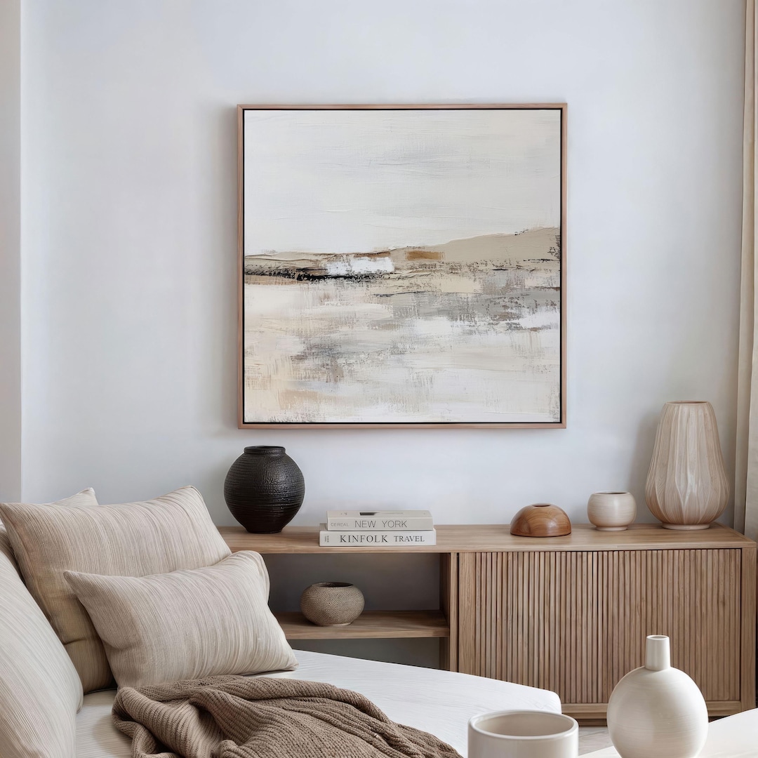 Abstract Landscape Art Print, Soft Beige Printable Art, Neutral Modern ...