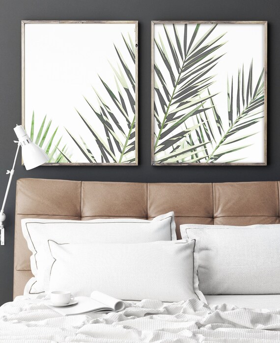 Palm Leaves Set of 2 Print Instant Art INSTANT DOWNLOAD | Etsy