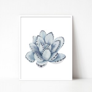 Set of 6 Succulents Watercolor Digital Print Instant Art INSTANT ...