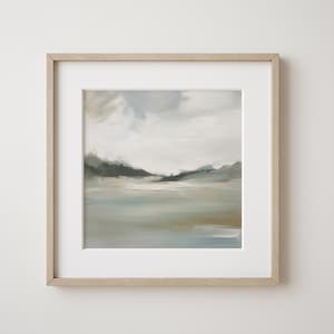 Abstrakcyjny krajobraz wydruk artystyczny | Malarstwo akrylowe | Nowoczesny minimalistyczny plakat | Rozciągnięty obraz ścienny