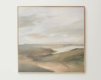 Abstract Sage Green and Beige Art Print | Acrylic Painting | Modern ...