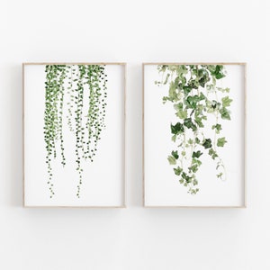 Set of 2 Botanical Print Instant Art INSTANT DOWNLOAD Printable Wall Decor