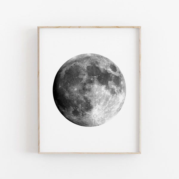 Full Moon Digital Print Instant Art INSTANT DOWNLOAD Printable Wall Decor