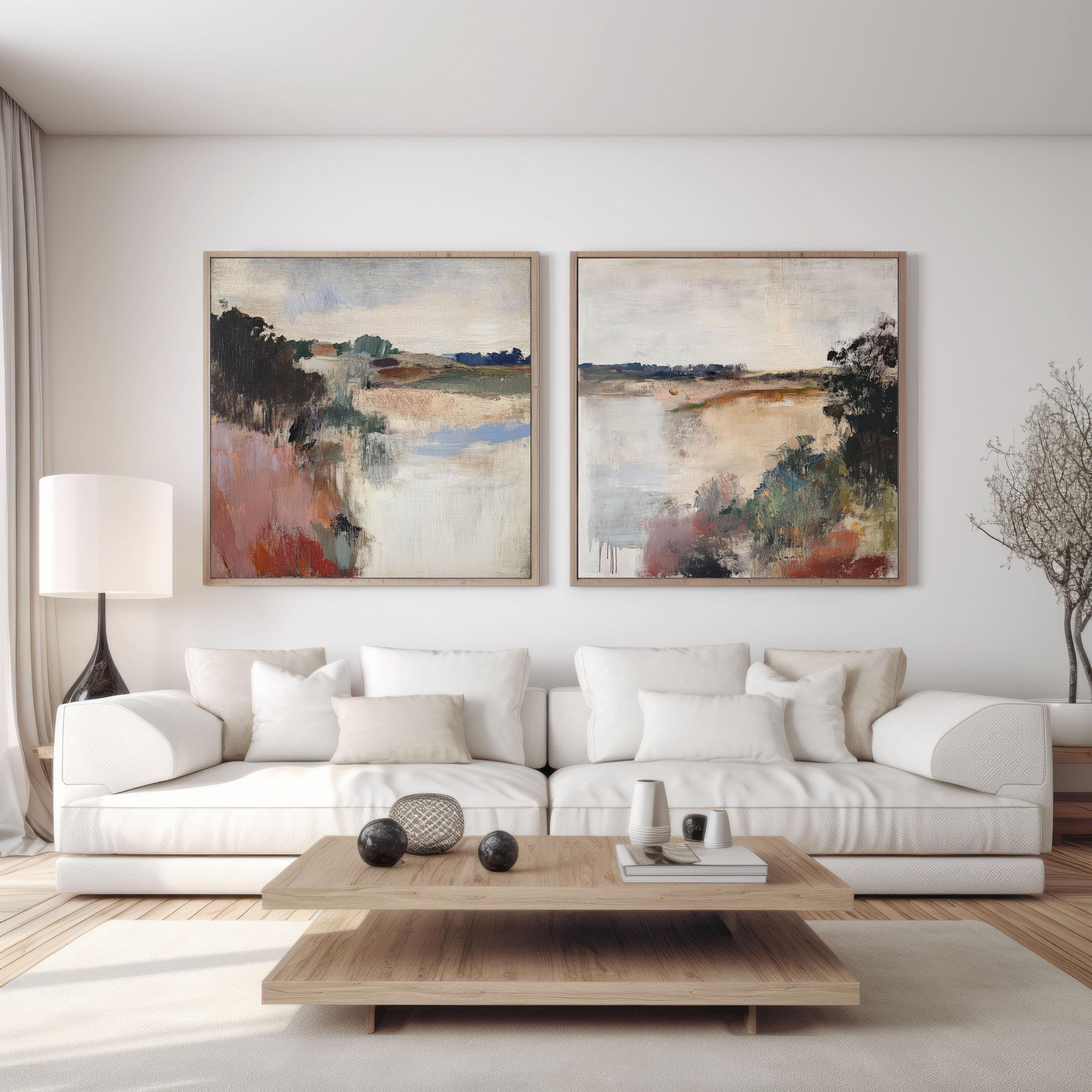 Tableau Abstrait Rouge Sur Toile - Visario - 195 X 80 Cm - Prêt à Accrocher