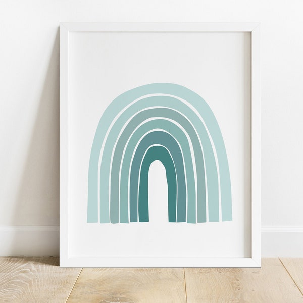 Rainbow Nursery Art Etsy