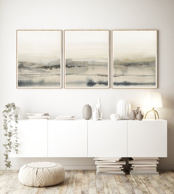 Beige Abstract Print Set of 3, Abstract Art, Printable Art, Abstract Painting, Modern Minimalist Poster, Printable Wall Decor
