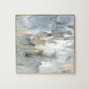 Large Abstract Print, Neutral Blue Green Abstract Painting, Modern Decor INSTANT DOWNLOAD Printable Wall Decor