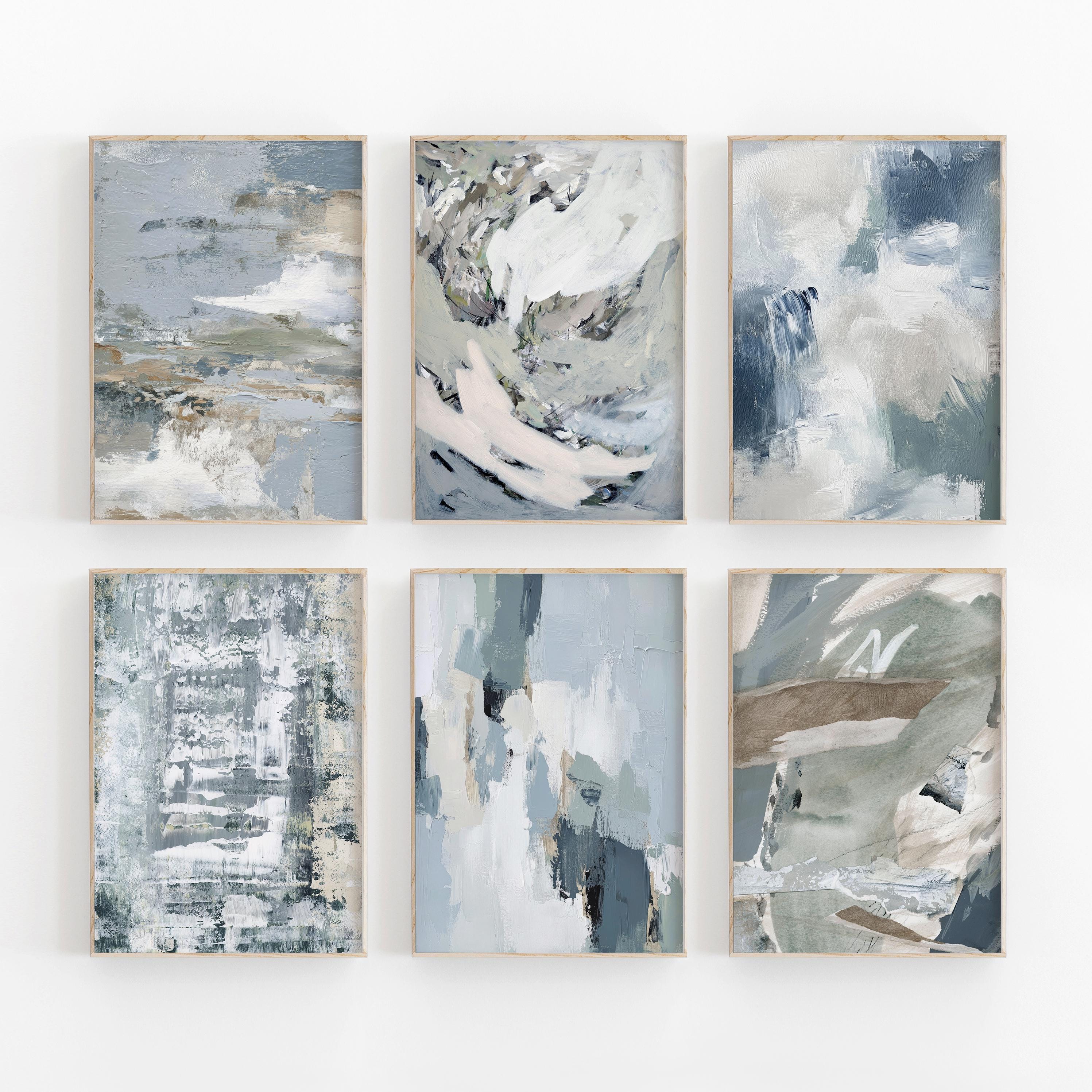 Quadro Su Tela Astratto UTOP-art – Blu E Grigio, 114x76 Cm, 1 Pannello, Pronto Da Appendere, Per Soggiorno E Ufficio