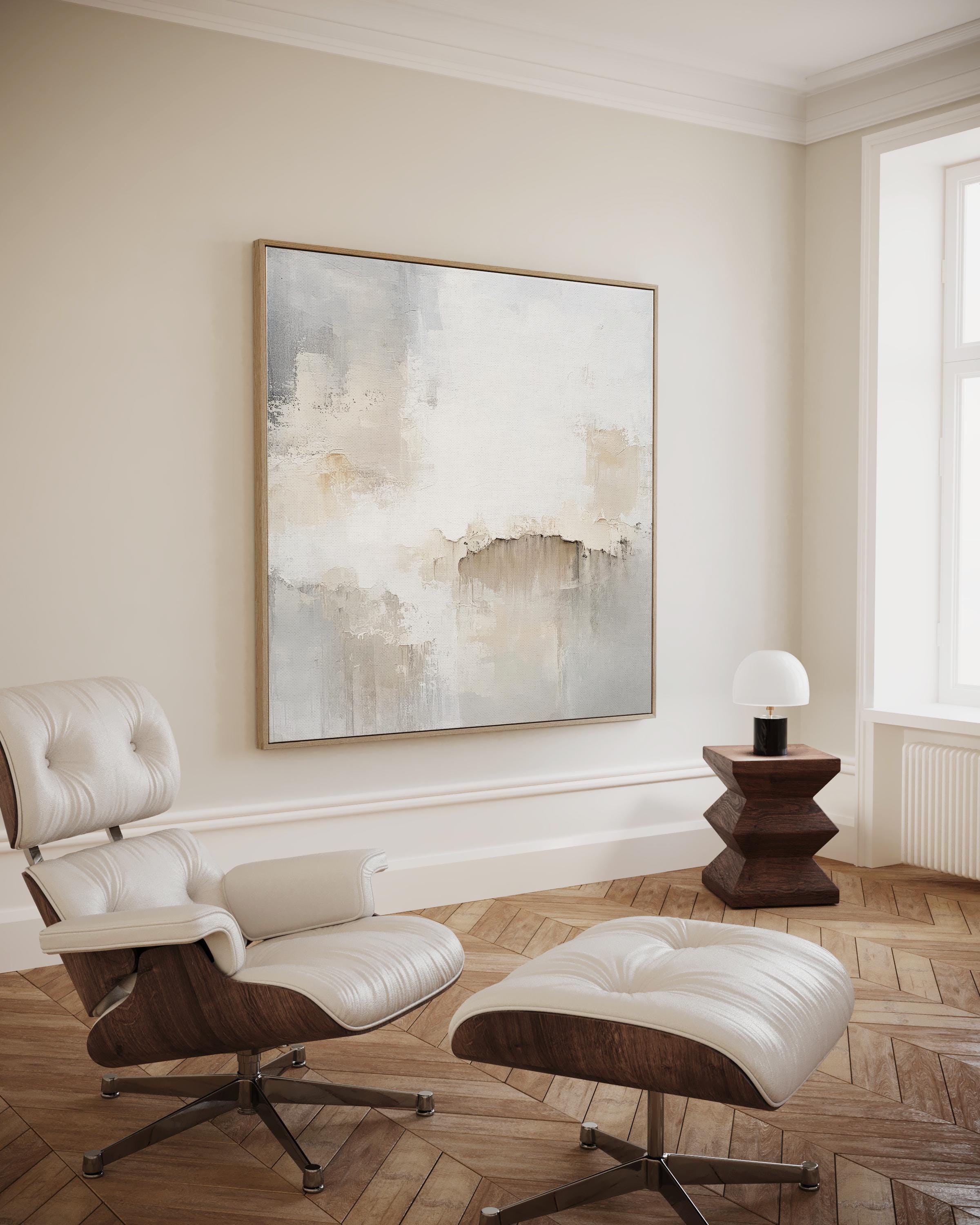 Neutral Beige and Grey Abstract Art Print Set of 3 | Acrylic Painting ...