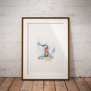 Golfeur illustré art imprimé- personnalisation facultative