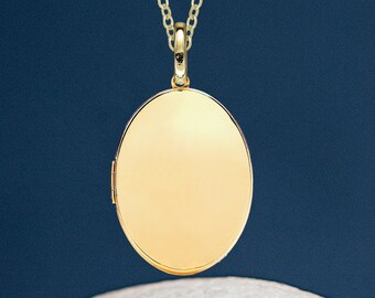 9ct Yellow Gold Small Oval Memory 