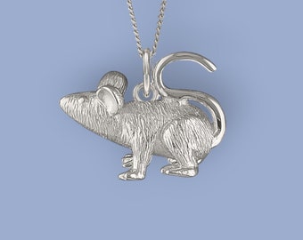 Sterling Silver Baby Field Mouse Necklace