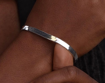 Sterling Silver Flat Triple Herringbone Bracelet