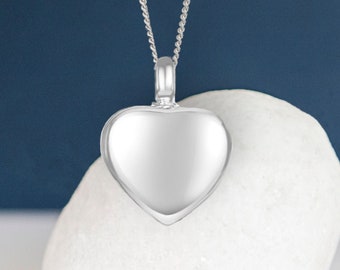 Personalised Sterling Silver Heart Urn Necklace