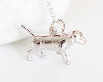 Little Labrador Necklace in Sterling Silver, Dog Jewellery, Silver Labrador Necklace, Standing Labrador, 3D Labrador Retriever