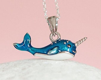 Sterling Silver Narwhal Necklace