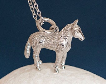 Sterling Silver Horse Necklace with Optional Perosnalisation