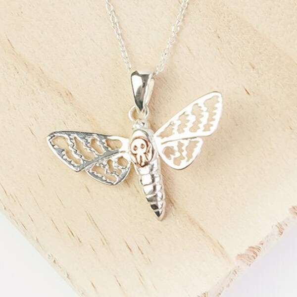 Vintage Moth Necklace