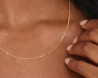 Gold Plated Sterling Silver 0.8mm Diamond Cut Curb Chain – 16in To 20in