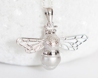 Sterling Silver Queen Bee Necklace with Optional Personalisation