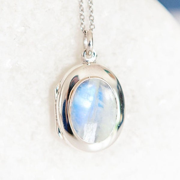 Moonstone locket pendant clearance