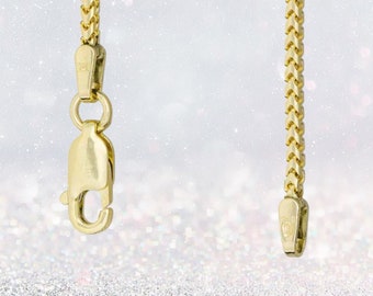 1.4mm 9ct Gold Franco Foxtail Chain Necklace