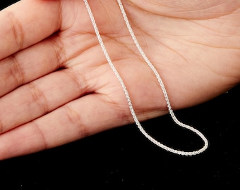 Sterling Silver Medium Spiga Wheat Chain Necklace - 1.5mm