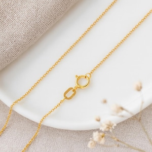 Collier chaîne éructeur léger en or jaune 9 carats – 16 à 22 pouces
