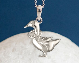 Sterling Silver Mother Goose Necklace