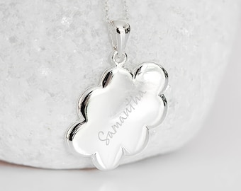 Personalised Sterling Silver Cloud Necklace