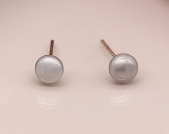 Sterling Silver Grey Freshwater Pearl Stud Earrings