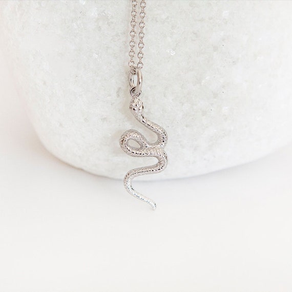 Snake Necklace in Sterling Silver, Cute Fun and Quirky Snake Jewellery,  Nature Inspired, Silver Snake Jewellery - Etsy