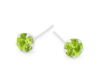 Sterling Silver August Birthstone Micro Stud Earrings – 3mm