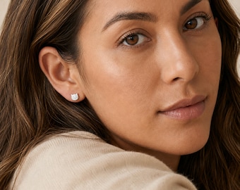 Boucles d'oreilles chaton en argent sterling