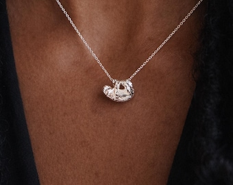 Personalised Sterling Silver Sloth Pendant Necklace