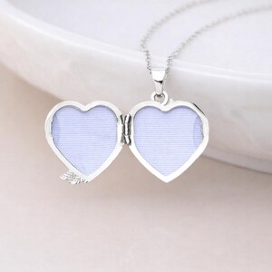 Personalised Sterling Silver Angel Wing Heart Locket With Photos image 2
