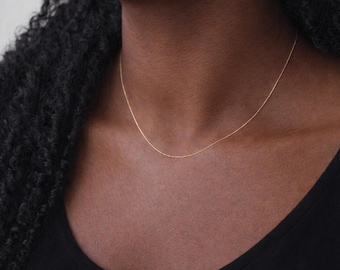 Solid 9ct Gold Extra Light Diamond Cut Curb Chain – 16in to 22in