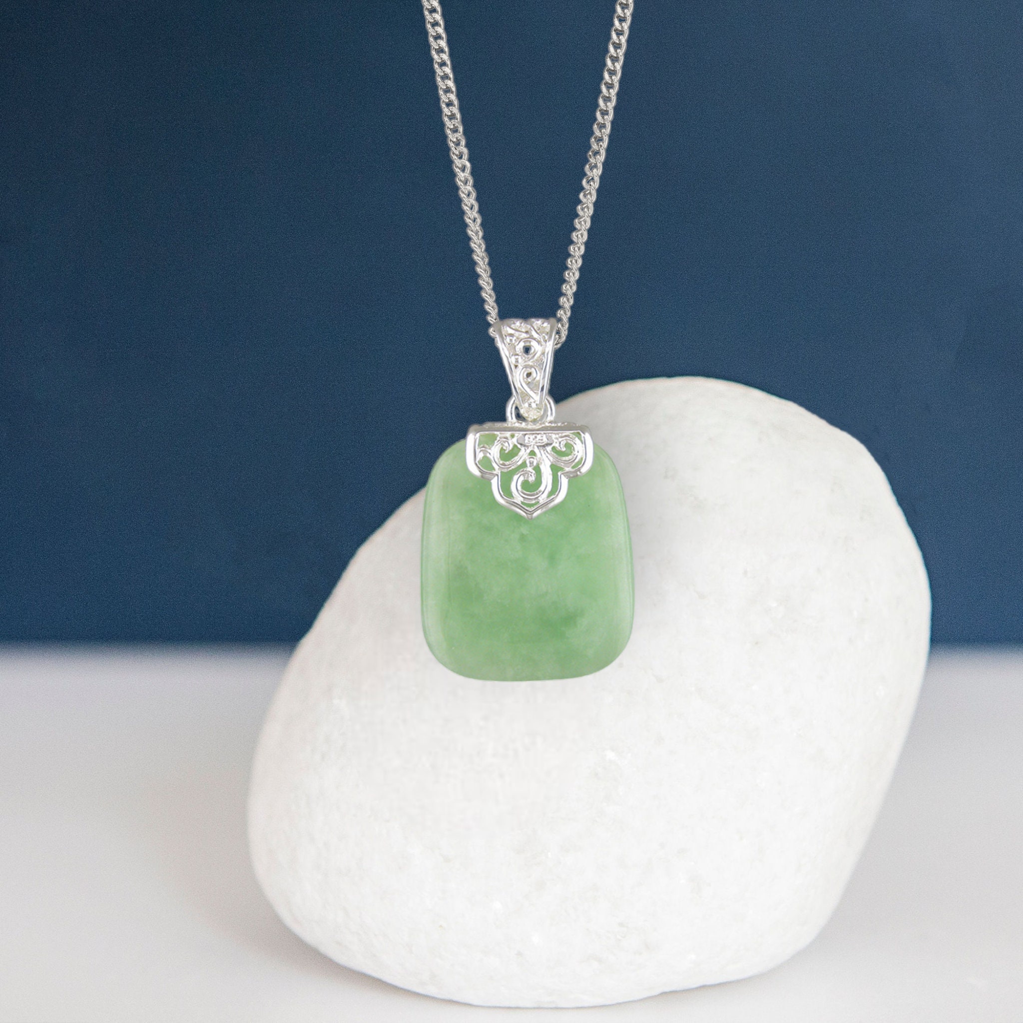 Ice Blue-green Jade Jadeite Pendant Necklace | Real Jade Jewelry |  baikalla.com