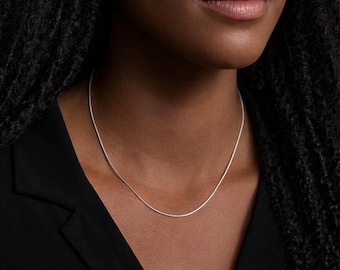 Sterling Silver Light Snake Chain – 16in to 28in