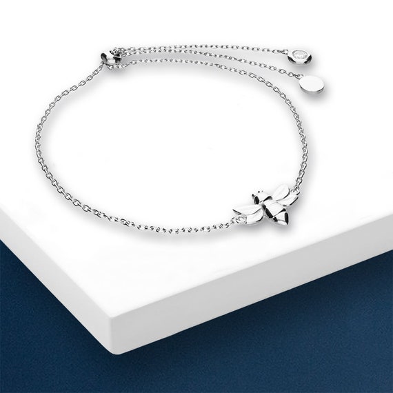 Personalised Sterling Silver Baby Bee 