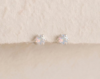 Personalised Tiny Aurora Stud Earrings in Sterling Silver