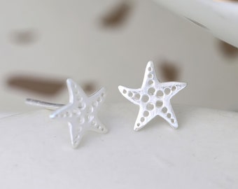 Sterling Silver Starfish Stud Earrings