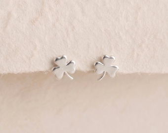 Shamrock Stud Earrings in Sterling Silver