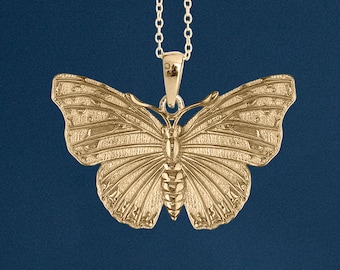 Large 18ct Gold Plated Admiral Butterfly Necklace